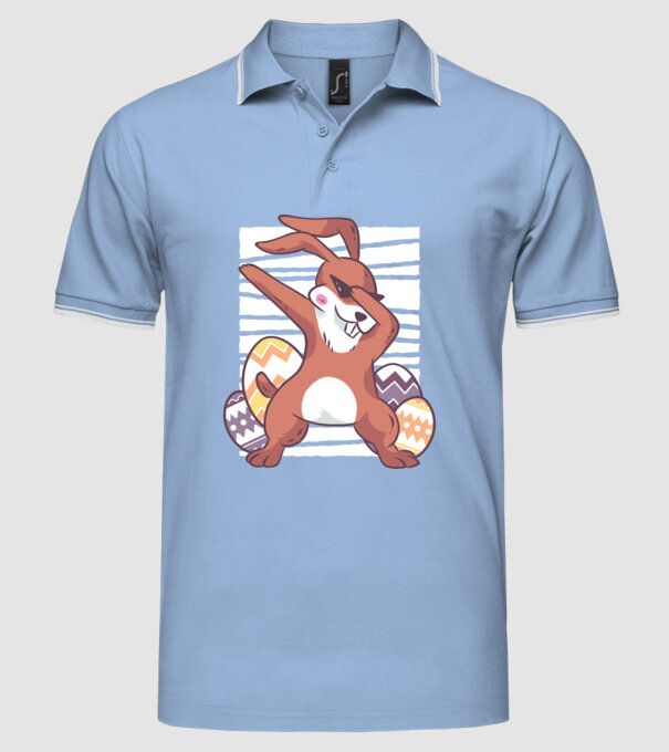 Iepure de Paște DAB model albastru deschis pe tricou