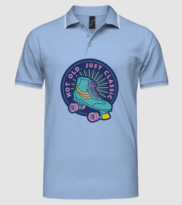 'I''m not old, just Classic' model albastru deschis pe tricou