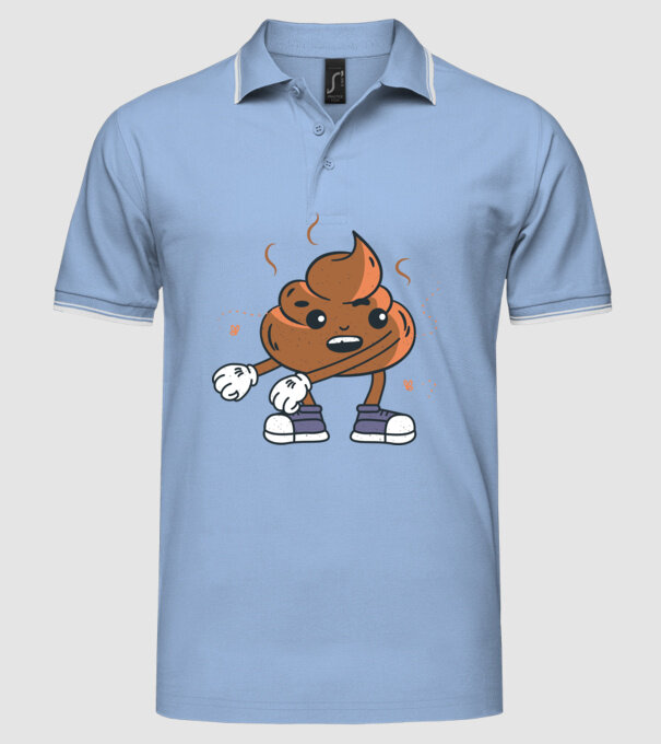 Căcat DAB model albastru deschis pe tricou