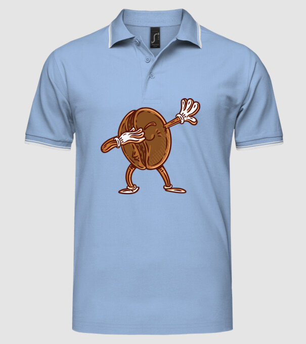 Cafea DAB model albastru deschis pe tricou