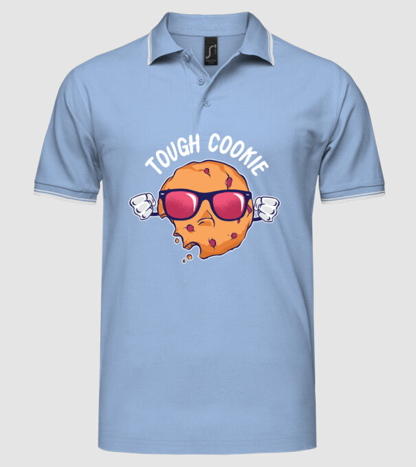Tricou antrenament prăjitură tare model albastru deschis pe tricou