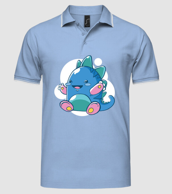 Bebe dragon model albastru deschis pe tricou