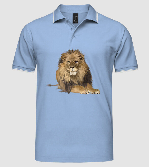 lion king model albastru deschis pe tricou