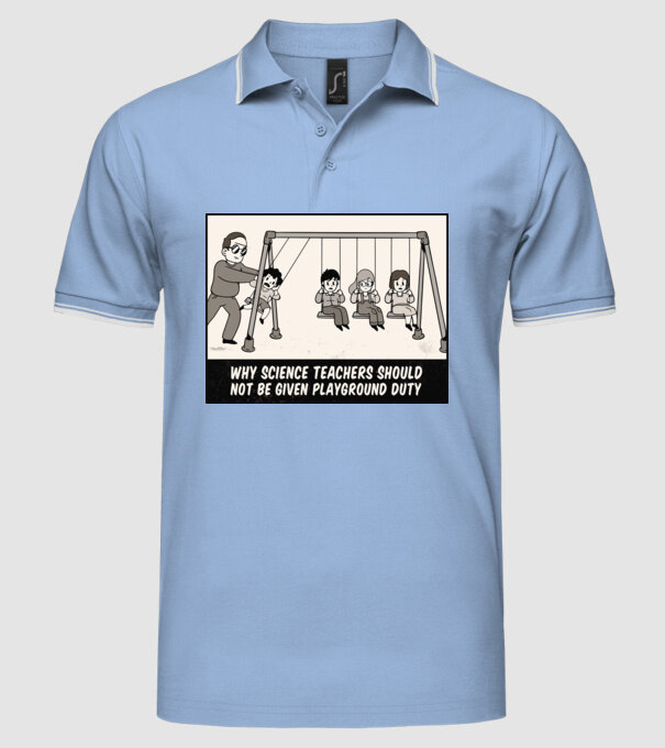 De ce să nu-i lăsăm pe profesorii de științe pe terenul de joacă model albastru deschis pe tricou