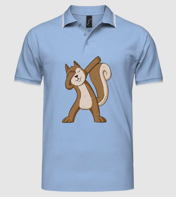 Veverița DAB model albastru deschis pe tricou