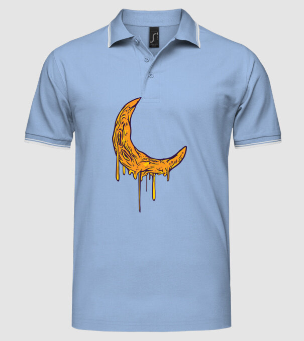 Luna topindu-se model albastru deschis pe tricou