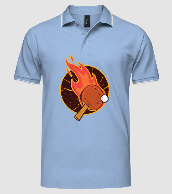 Paletă de ping-pong model albastru deschis pe tricou