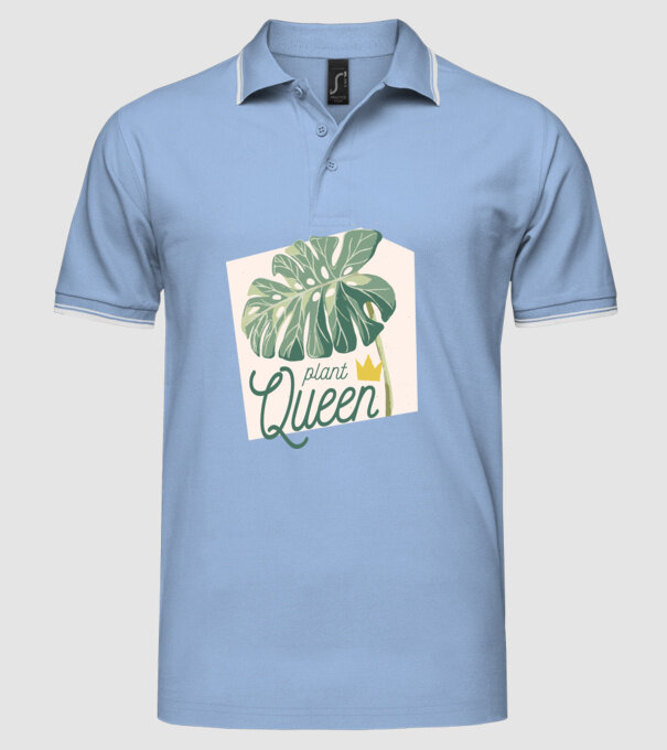 Plant Queen model albastru deschis pe tricou