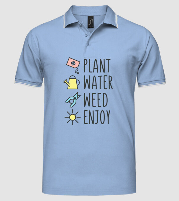 Plant Water Weed Enjoy model albastru deschis pe tricou