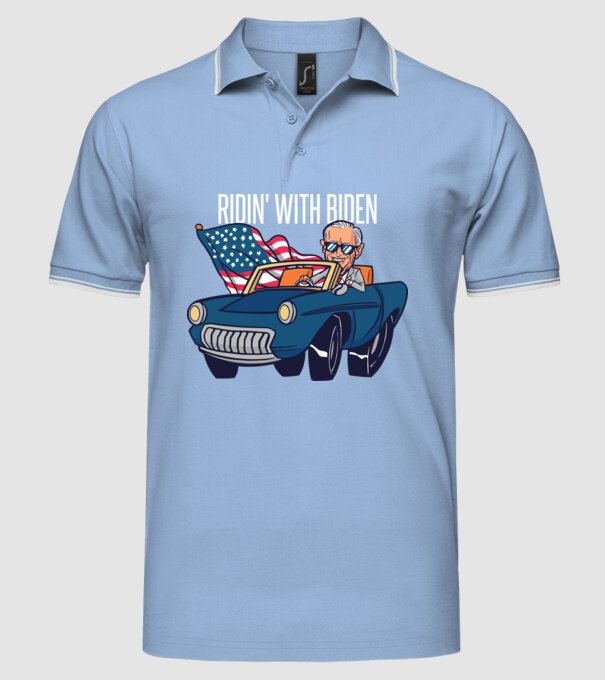 'Ridin'' with Biden - SUA 2020 alegeri' model albastru deschis pe tricou