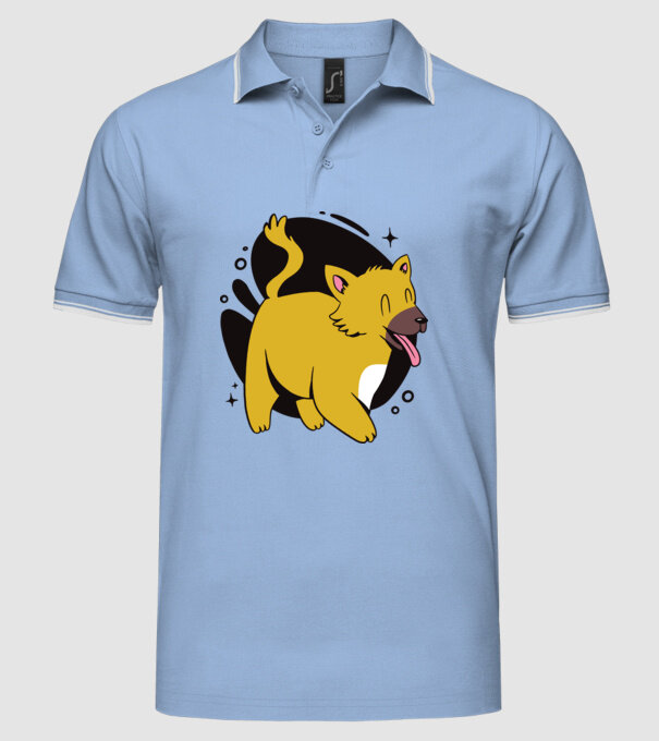 Vulpe model albastru deschis pe tricou