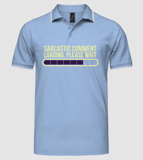 Comentariu sarcastic încărcare în curs model albastru deschis pe tricou