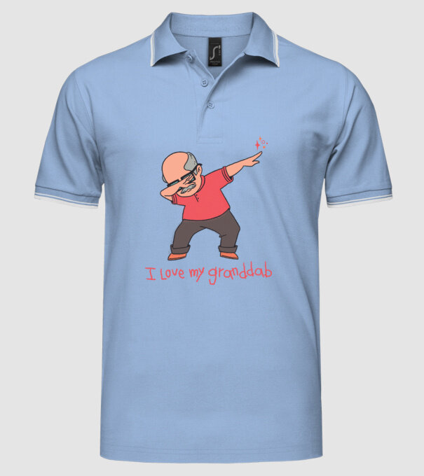 Îl iubesc pe bunicul meu model albastru deschis pe tricou