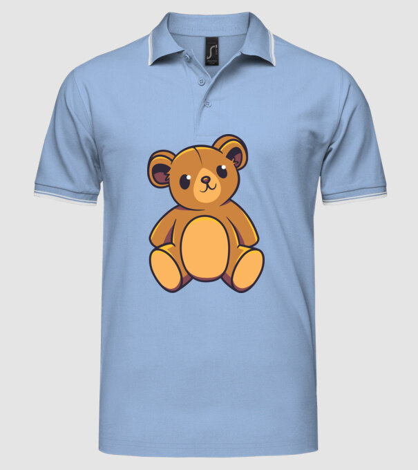 Ursuleț Teddy model albastru deschis pe tricou