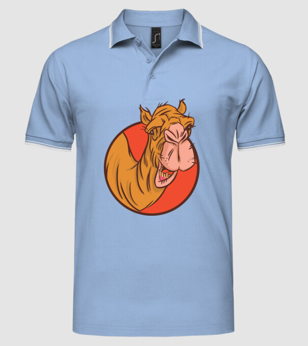 Cămilă model albastru deschis pe tricou