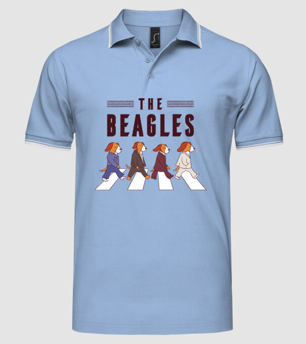 The Beagles model albastru deschis pe tricou