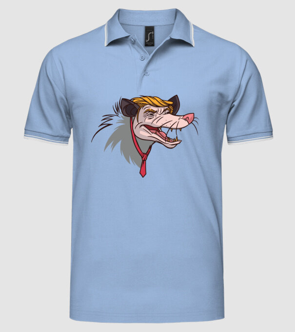 Trump Opossum model albastru deschis pe tricou