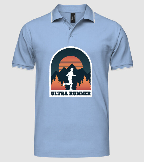 Ultra Runner Tricou alergare model albastru deschis pe tricou
