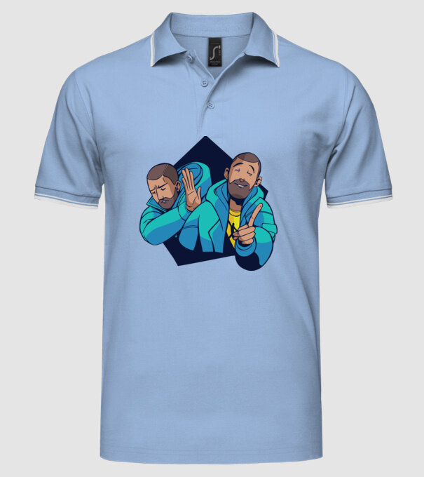 Tricou Meme amuzant model albastru deschis pe tricou