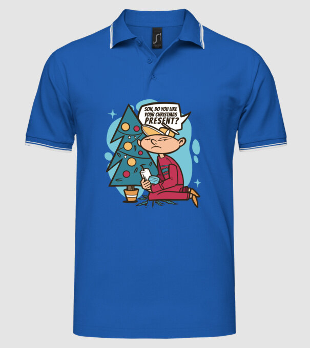 Cadouri de Crăciun model albastru regal pe tricou