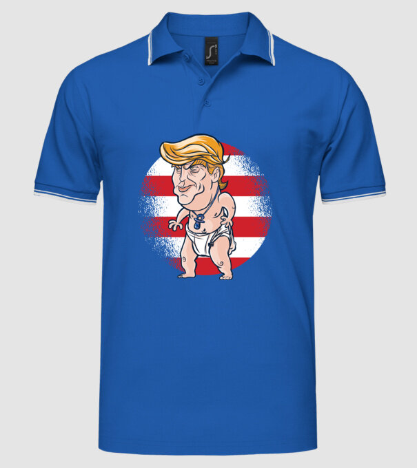 Trump Baby tricou amuzant model albastru regal pe tricou