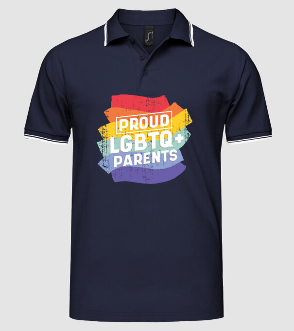 Părinți mândri LGBTQ model albastru închis pe tricou