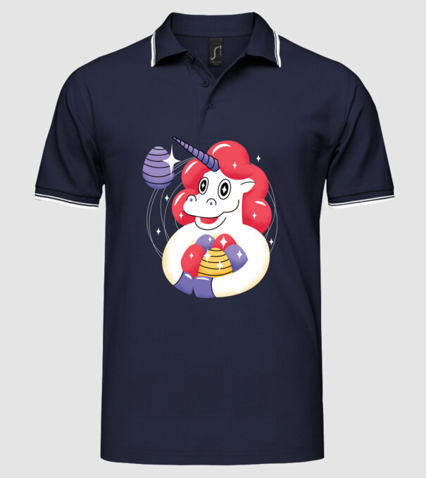 Unicorn de Paște model albastru închis pe tricou