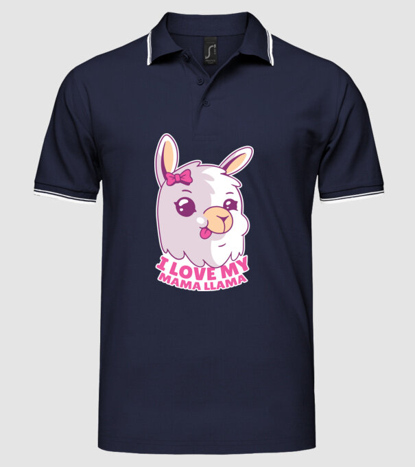 I Love My Papa Llama tricou drăguț cu lamă pentru bunica model albastru închis pe tricou