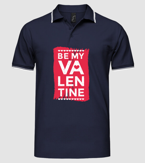 'Fii dragostea mea Tricou drăguț pentru Valentine''s Day' model albastru închis pe tricou