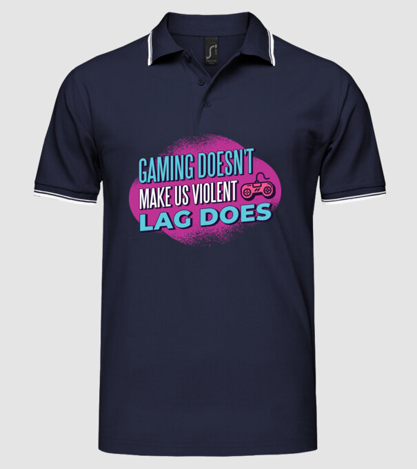 Nu jocul te face agresiv, ci LAG-ul model albastru închis pe tricou
