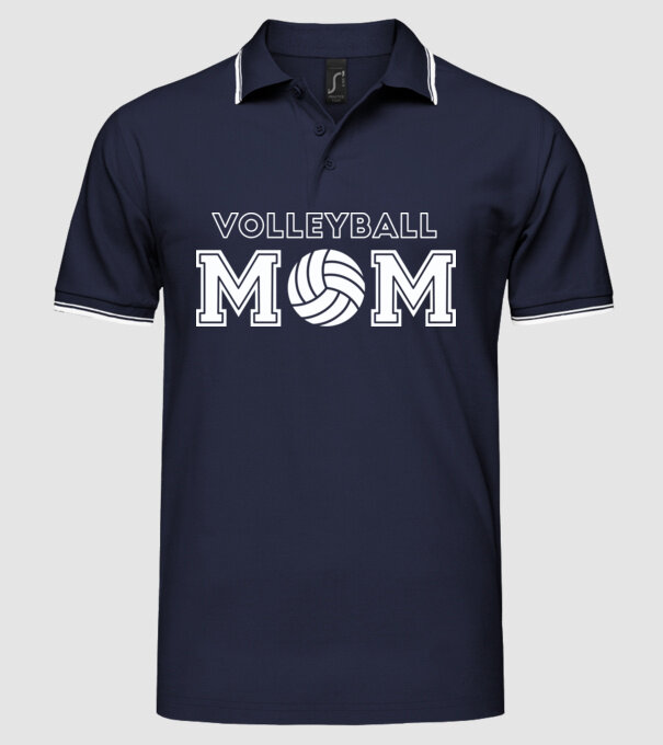 Mamă voleibalistă model albastru închis pe tricou
