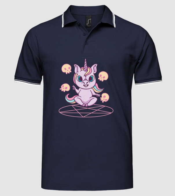 Unicorn invocare model albastru închis pe tricou