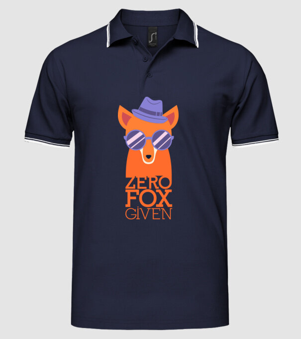 Zero Fox Given model albastru închis pe tricou