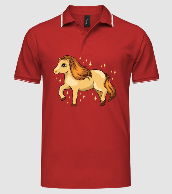 Ponei drăguț model roșu pe tricou