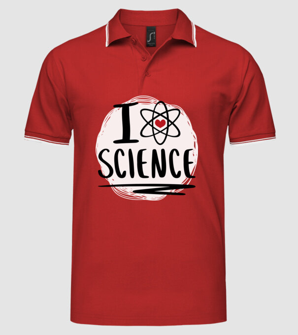 I Love Science știință model roșu pe tricou