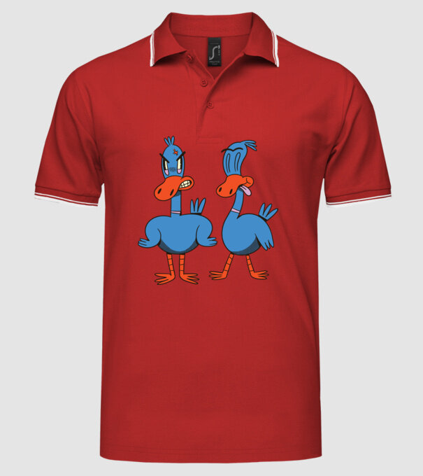 Rațe model roșu pe tricou