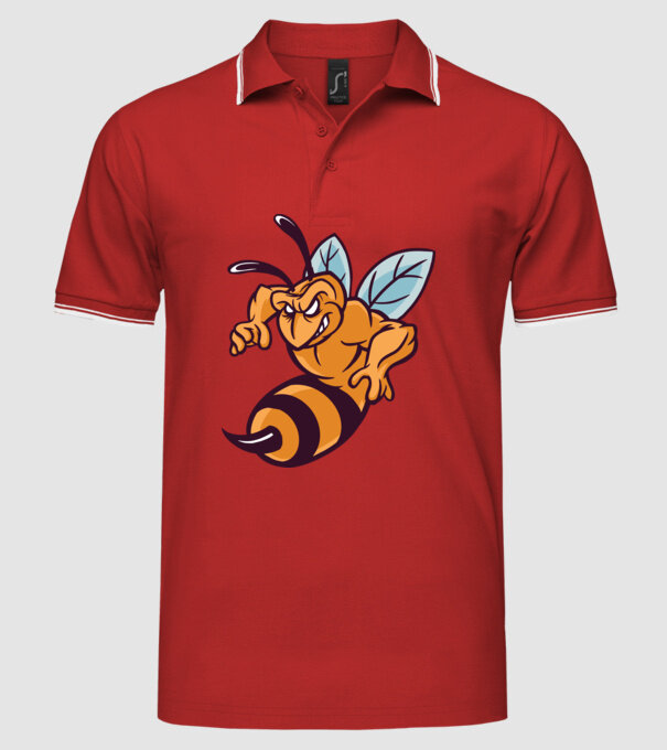 Viespe Supărată model roșu pe tricou