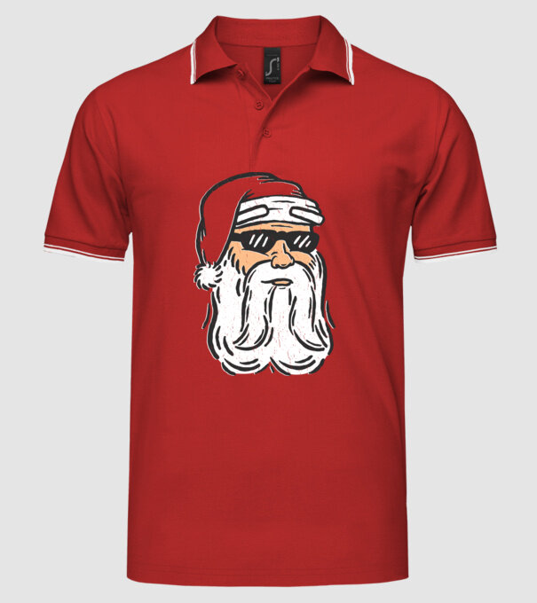 Cap Moș Crăciun model roșu pe tricou