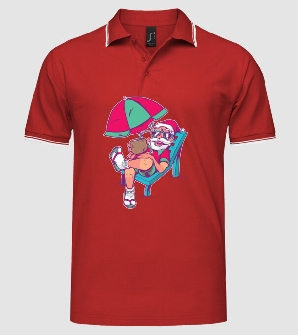Moș Crăciun în Vacanță de vară tricou amuzant Crăciun model roșu pe tricou