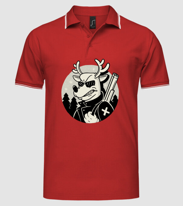 Rudolf Vânătorul model roșu pe tricou