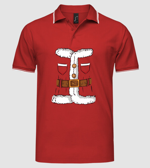 Moș Crăciun Costum model roșu pe tricou