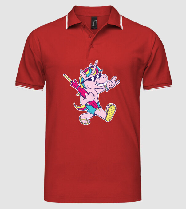 Unicorn În vacanță model roșu pe tricou