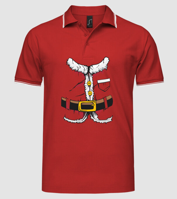 Costum amuzant Moș Crăciun - costum pentru Crăciun model roșu pe tricou