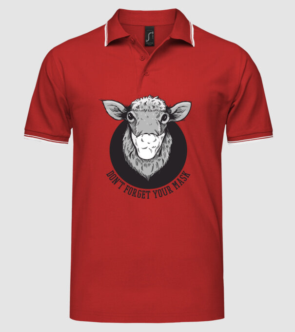 Don't forget your mask model roșu pe tricou