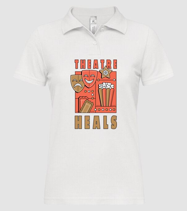 Teatrul vindecă model alb pe tricou