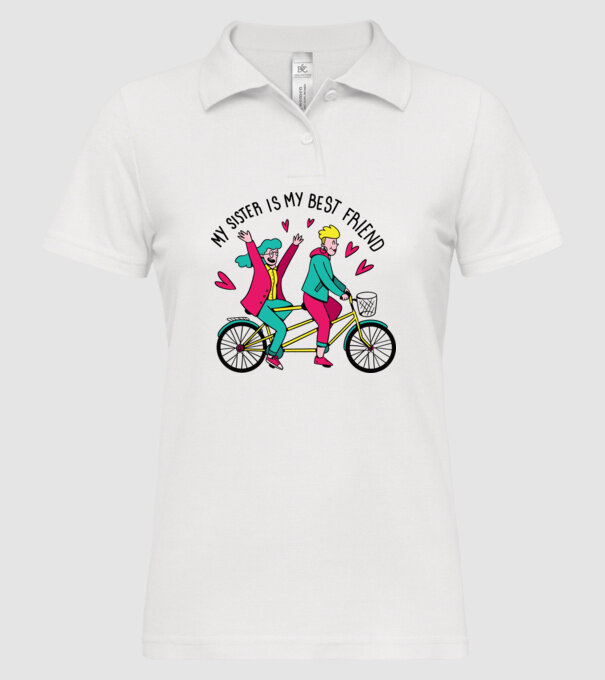 Sora mea este cea mai bună prietenă model alb pe tricou