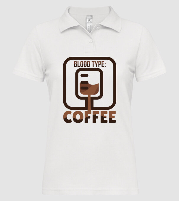 Grupa mea de sânge este cafeaua model alb pe tricou