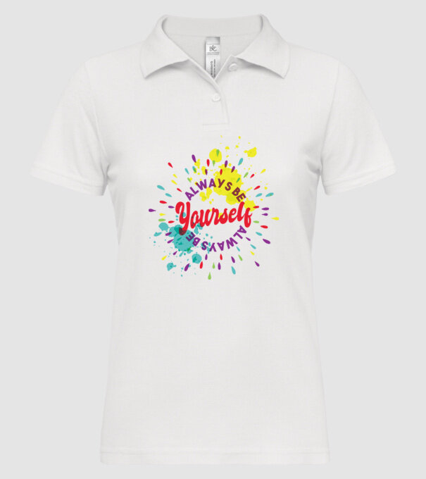 Always be yourself model alb pe tricou