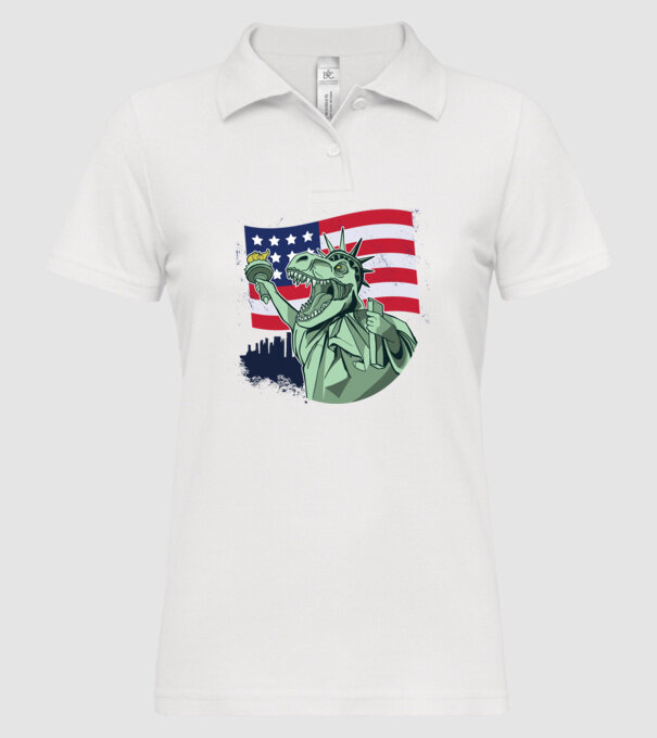 Ziua Independenței americane 4 iulie T-rex model alb pe tricou