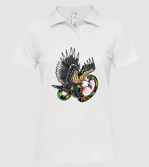 Vultur American model alb pe tricou